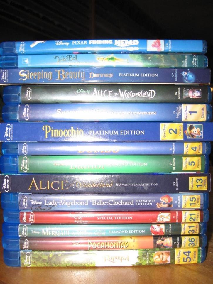Disney classics. 14 stuks Bly-rays., Cd's en Dvd's, Blu-ray, Zo goed als nieuw, Tekenfilms en Animatie, Verzenden
