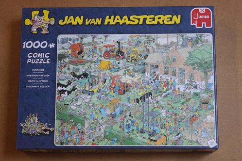 Jan van Haasteren Puzzel van 1000 stukjes.Boederij Bezoek., Hobby en Vrije tijd, Denksport en Puzzels, Zo goed als nieuw, Legpuzzel