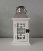 Lantaarn wit hout, Huis en Inrichting, Ophalen of Verzenden, Wit, Hout, 25 tot 50 cm