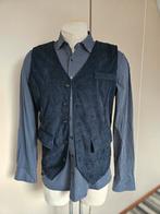 Koningsblauw ribstof gilet + colbert €55 vast M/50 top stijl, Kleding | Heren, Kostuums en Colberts, Onbekend, Nieuw, Ophalen of Verzenden