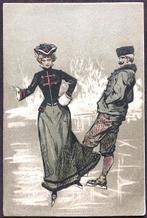 Ansicht Schaatsen Kleinrondstempel Maassluis Ouderkerk 1900, Ophalen of Verzenden, Voor 1920, Gelopen, Sport en Spel