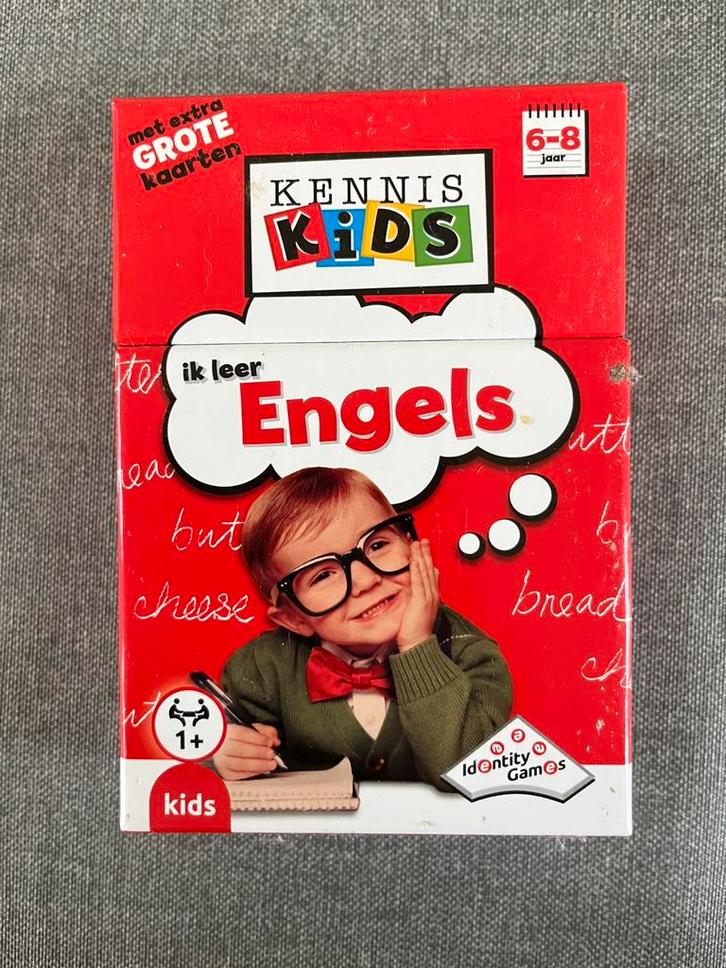 Ik leer Engels – Kennis KIDS Educatief leerspel kaartspel, Hobby en Vrije tijd, Gezelschapsspellen | Kaartspellen, Zo goed als nieuw