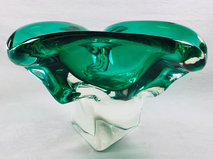 Murano Jozef Hospodka Vintage schaal assenbak milieu table, Antiek en Kunst, Antiek | Glas en Kristal, Verzenden