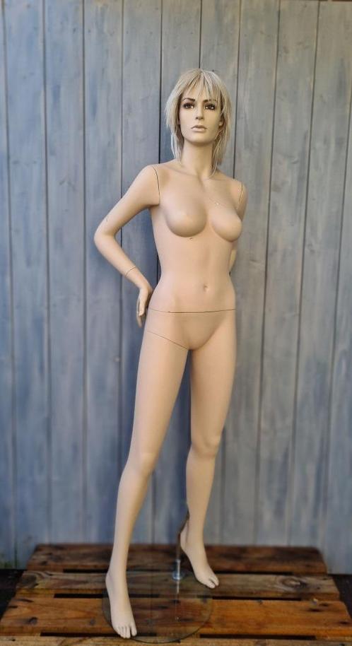 etalagepop dame blond haar Vlemmix paspop, Verzamelen, Poppen, Gebruikt, Pop, Ophalen