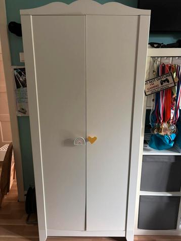 Z.g.a.n: Ikea baby/ kinder kledingkast wit beschikbaar voor biedingen