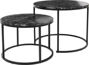 H&S - Collection - Bijzettafelset - 2 - st - zwart beschikbaar voor biedingen