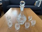 Karaf met glazen kristalglas, Ophalen of Verzenden