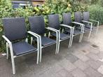 Aluminium tuinstoelen, stapelbaar, 7 in totaal, Homint., Ophalen, Gebruikt, Metaal, Stapelbaar