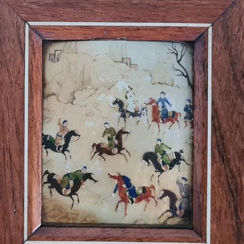 Oosters Houten doosje  ingelegd met een schelp van Parelmoer, Antiek en Kunst, Kunst | Niet-Westerse kunst, Ophalen of Verzenden