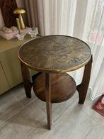 Art Deco rooktafel met messing blad, Ophalen