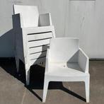 57 stuks horeca Terras stoelen Siesta box wit stapelbaar, Tuin en Terras, Ophalen, Gebruikt