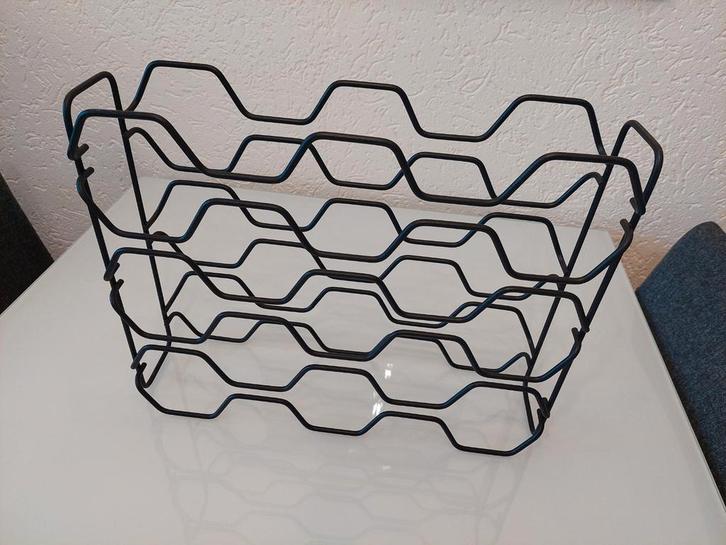 Metaltex Hexagon wijnrek met ruimte voor 15 flessen, Huis en Inrichting, Woonaccessoires | Wijnrekken, Gebruikt, Minder dan 50 cm