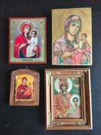 Vier oude iconen van Maria en Jezus, Ophalen of Verzenden