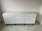 IKEA BESTÅ TV-meubel wit 180cm met poten, Ophalen, 150 tot 200 cm, 25 tot 50 cm, Met deur(en)