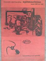 Vicon spitmachine handleidingen, Boeken, Ophalen of Verzenden, Zo goed als nieuw, Folder