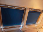 2x Velux dakraamgordijn zonwerend blauw, Huis en Inrichting, Stoffering | Gordijnen en Lamellen, Blauw, 100 tot 150 cm, Zo goed als nieuw
