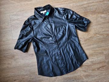 Zwarte blouse in leerlook van Enjoy NIEUW Maat M beschikbaar voor biedingen