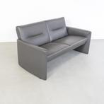 1x Leolux Boavista 3-Zits/192 cm Bank Donkergrijs - Leer, Huis en Inrichting, Banken | Bankstellen, Niet ingevuld, Gebruikt, 150 tot 200 cm