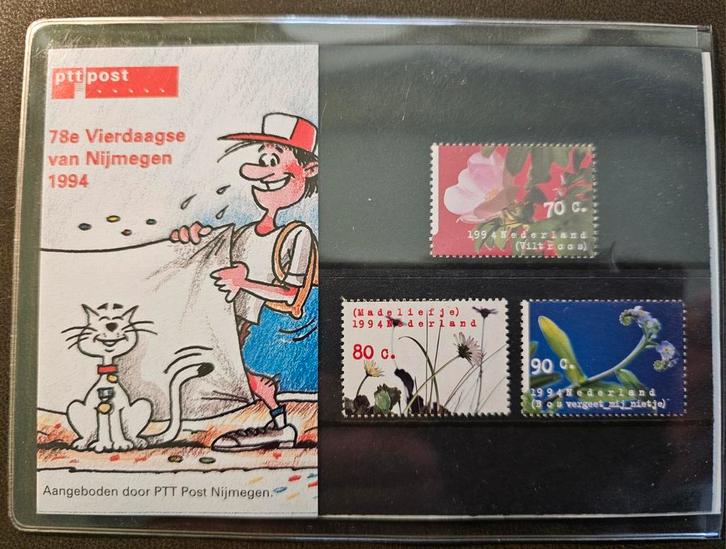 Postzegelmapje Nijmeegse Vierdaagse, Postzegels en Munten, Postzegels | Nederland, Postfris, Na 1940, Ophalen of Verzenden