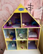 Peppa pig houten poppenhuis, Ophalen, Zo goed als nieuw, Poppenhuis
