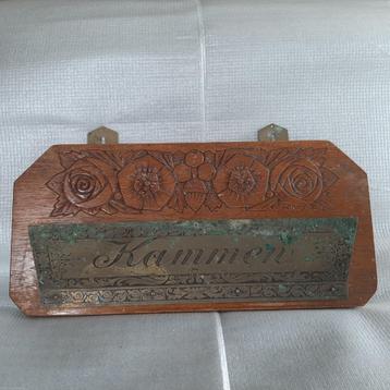 Antiek kammenbakje hout / koper voor aan de wand beschikbaar voor biedingen