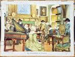 Een zomermiddag met den Muiderkring (oude versie) / J.H. Isi, Antiek en Kunst, Antiek | Schoolplaten, Ophalen, Geschiedenis