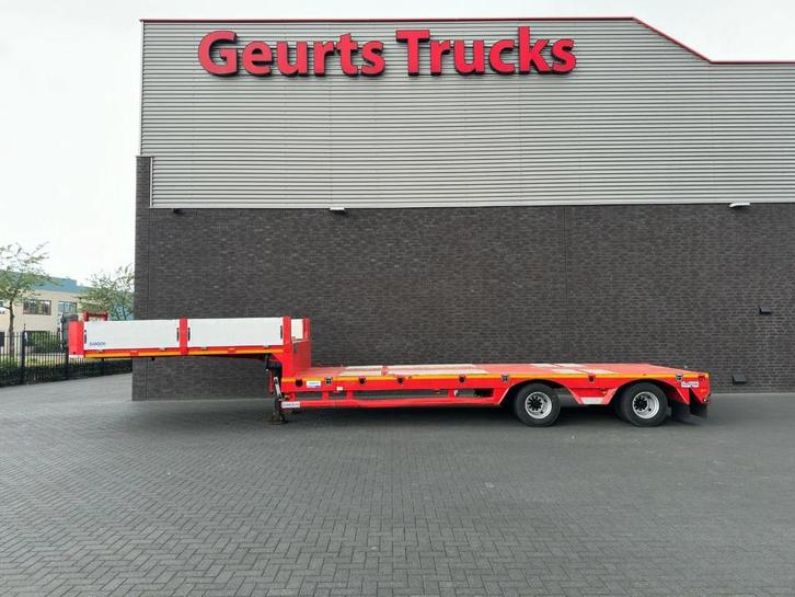 DANSON HLB45 2-AXEL EXTENDABLE SEMI DIEPLADER/TIEFLADER/LOWL, Auto's, Vrachtwagens, Bedrijf, ABS, Aanhangers en Opleggers, Overige brandstoffen