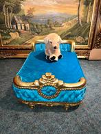 Barok Honden Bed Goud TurQuoise, Dieren en Toebehoren, Nieuw, Ophalen of Verzenden