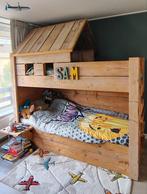 Steigerhouten Bed., Ophalen, 180 cm of meer, 85 tot 100 cm