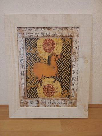 Whitewash print van een paard 40x50 cm beschikbaar voor biedingen