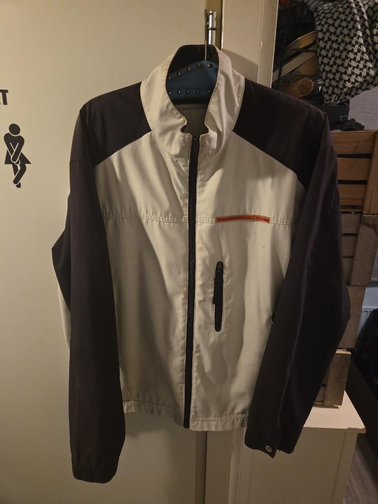 Prada Jas Donkerblauw/wit Maat XXL - Topkwaliteit!, Blauw, Overige maten, Ophalen of Verzenden, Zo goed als nieuw