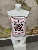 Leuke top van Pieces maat S, Maat 38/40 (M), Douwenmaat 8-3 Meppel, Info@again.nu, Wit