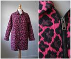 Steps - tussenjas / zomer jas roze zwart luipaard / maat 40, Kleding | Dames, Maat 38/40 (M), Verzenden, Zo goed als nieuw, Steps