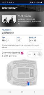Tickets 2 stuks Kane ,laatste Concert