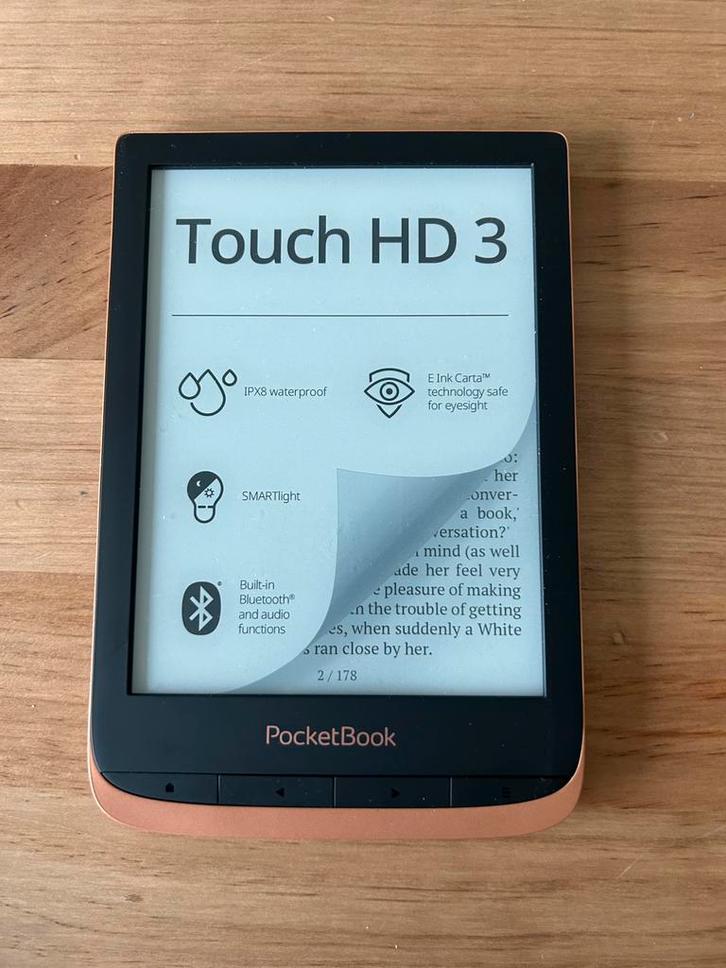 PocketBook Touch H3 + hoesje - Zo gloed als nieuw!, Computers en Software, E-readers, Zo goed als nieuw, Bluetooth, Ophalen