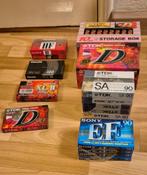 35 stuks geseald lege cassette bandjes, TDK, Sony, Maxell., Cd's en Dvd's, Cassettebandjes, Overige genres, Nieuw in verpakking