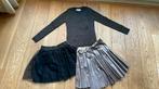Set feest kleding rokjes truitje glitter maat 146 152 Zara, Ophalen of Verzenden, Zo goed als nieuw, Meisje, Jurk of Rok