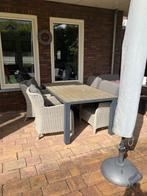 Tuinset met 5 stoelen, Tuin en Terras, Tuinsets en Loungesets, Tuinset, Eettafel, Gebruikt, Rotan