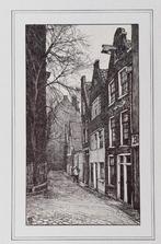 Kromme Tuinstraat Amsterdam - Wenckebach 1970, Antiek en Kunst, Kunst | Etsen en Gravures, Ophalen of Verzenden