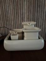 Miaustore Keramische Waterfontein + Kattengraskit, Dieren en Toebehoren, Kattenvoerbakken en Drinkbakken, Ophalen, Zo goed als nieuw