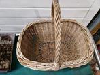 rieten draagmand handgemaakt vintage, Ophalen of Verzenden
