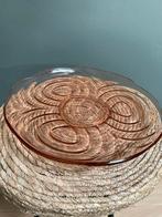 ZGAN vintage Rosaline schaal rose glas, Antiek en Kunst, Antiek | Glas en Kristal, Ophalen of Verzenden