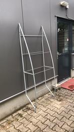 Etaleer - stelling (2x) glazen platen aluminium, Antiek en Kunst, Ophalen