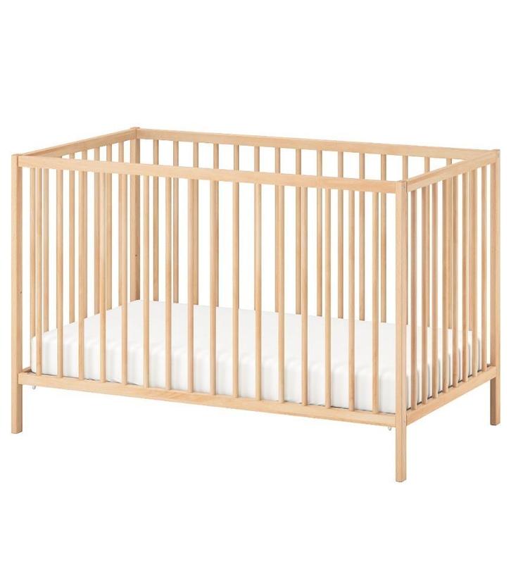 Verstelbaar ledikant Ikea Sniglar + Foam matrasje Krummelur, Kinderen en Baby's, Kinderkamer | Bedden, Zo goed als nieuw, Minder dan 140 cm