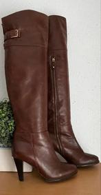 Bruin leren laarzen maat 37 [DMv], Kleding | Dames, Hoge laarzen, Bruin, Ophalen of Verzenden, Zo goed als nieuw