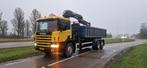 Scania 114 340 container auto met kraan, Auto's, Vrachtwagens, Euro 2, 340 pk, Overige kleuren, Particulier