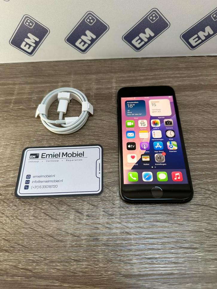 iPhone SE (2022) - 128GB / batterij 100% / garantie, Telecommunicatie, Mobiele telefoons | Apple iPhone, Zo goed als nieuw, 128 GB