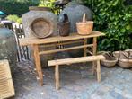 Stoere sidetable gemaakt van oud elmwood, Huis en Inrichting, Tafels | Sidetables, Ophalen, Landelijk robuust stoer sober, Zo goed als nieuw