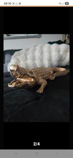 Goudkleurige Krokodil .
50 cm., Verzamelen, Beelden en Beeldjes, Ophalen of Verzenden, Nieuw
