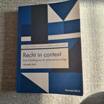 Sanne Taekema - Recht in context, Boeken, Ophalen of Verzenden, Gelezen, Sanne Taekema; Jeanne Gaakeer; Marc Loth